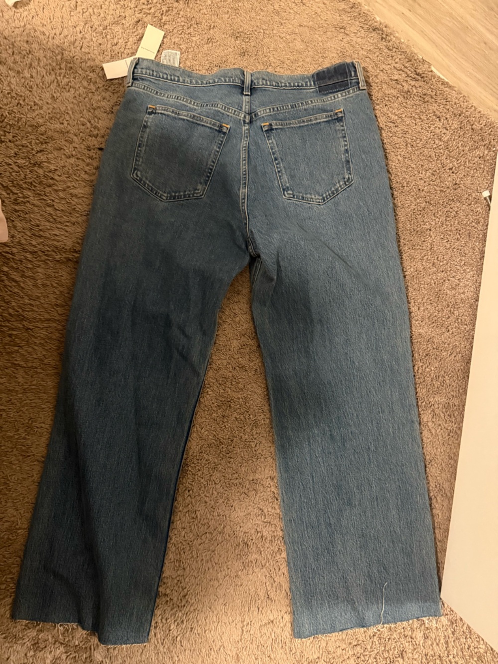 High Rise 90s Relaxed Short Length Light Blue Jeans - Picture 4 of 4